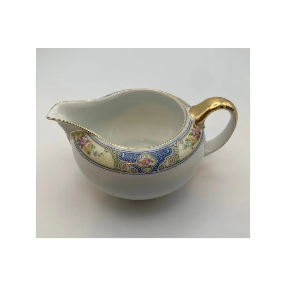 VTG Bohemia Ceramic Works Cecil Pattern Porcelain Creamer Pitcher Czechoslovakia